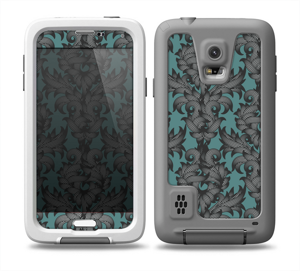 The Teal Leaf Foliage Pattern Skin Samsung Galaxy S5 frē LifeProof Case