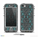 The Teal Leaf Foliage Pattern Skin for the iPhone 5c nüüd LifeProof Case