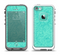 The Teal Leaf Laced Pattern Apple iPhone 5-5s LifeProof Fre Case Skin Set