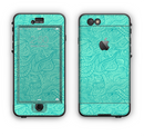 The Teal Leaf Laced Pattern Apple iPhone 6 LifeProof Nuud Case Skin Set
