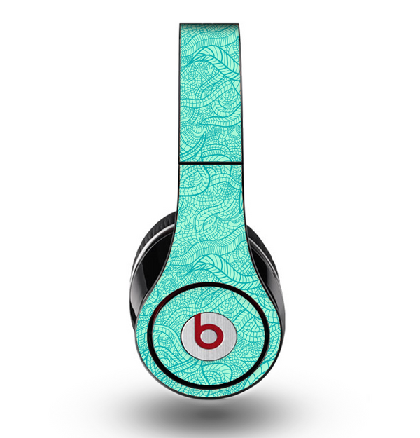 The Teal Leaf Laced Pattern Skin for the Original Beats by Dre Studio Headphones