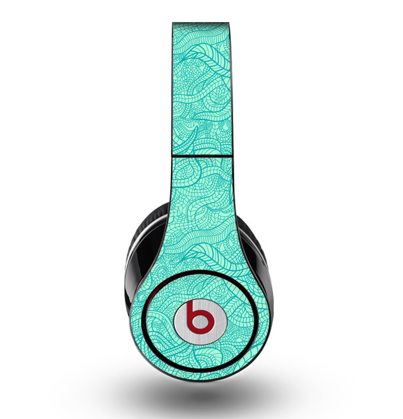 The Teal Leaf Laced Pattern Skin for the Original Beats by Dre Studio Headphones