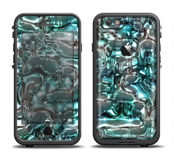 The Teal Mercury Apple iPhone 6 LifeProof Fre Case Skin Set