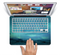 The Teal Northern Lights Skin Set for the Apple MacBook Pro 15" with Retina Display