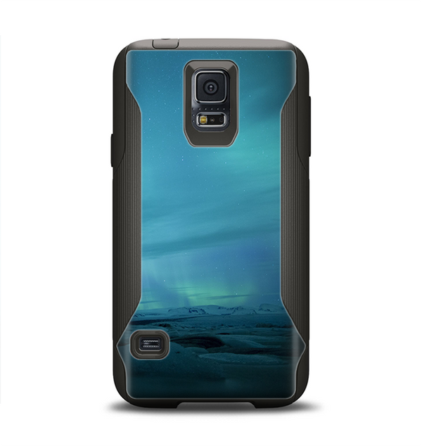 The Teal Northern Lights Samsung Galaxy S5 Otterbox Commuter Case Skin Set