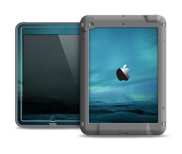 The Teal Northern Lights Apple iPad Mini LifeProof Fre Case Skin Set