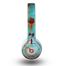 The Teal Painted Rustic Metal Skin for the Beats by Dre Mixr Headphones