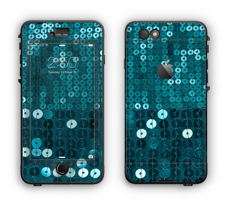 The Teal Sequences Apple iPhone 6 LifeProof Nuud Case Skin Set