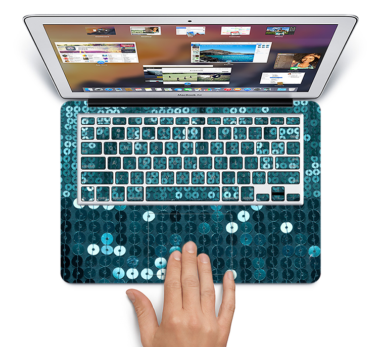 The Teal Sequences Skin Set for the Apple MacBook Pro 15" with Retina Display