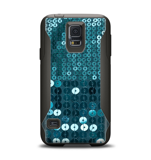 The Teal Sequences Samsung Galaxy S5 Otterbox Commuter Case Skin Set