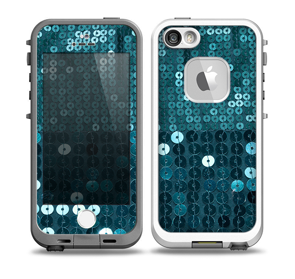 The Teal Sequences Skin for the iPhone 5-5s fre LifeProof Case