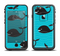 The Teal Smiling Black Whale Pattern Apple iPhone 6 LifeProof Fre Case Skin Set
