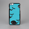 The Teal Smiling Black Whale Pattern Skin-Sert for the Apple iPhone 6 Plus Skin-Sert Case