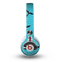 The Teal Smiling Black Whale Pattern Skin for the Beats by Dre Mixr Headphones