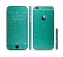 The Teal Stamped Texture Sectioned Skin Series for the Apple iPhone 6s Plus