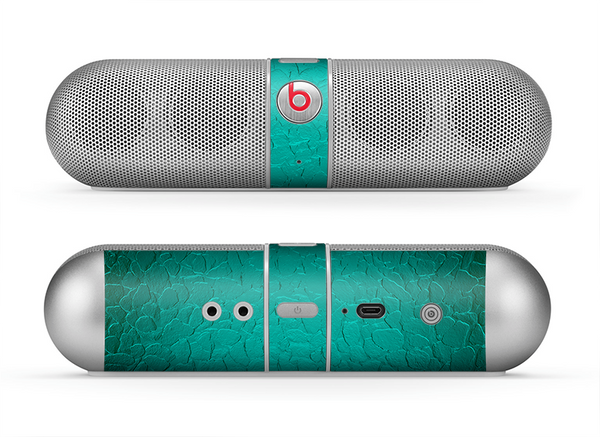 The Teal Stamped Texture Skin for the Beats by Dre Pill Bluetooth Speaker