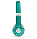 The Teal Stamped Texture Skin for the Beats by Dre Solo 2 Headphones