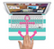 The Teal Striped Pink Anchor Skin Set for the Apple MacBook Pro 15" with Retina Display