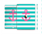 The Teal Striped Pink Anchor Skin Set for the Apple iPad Pro