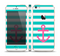 The Teal Striped Pink Anchor Skin Set for the Apple iPhone 5s