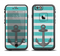 The Teal Stripes with Gray Nautical Anchor Apple iPhone 6 LifeProof Fre Case Skin Set