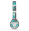 The Teal Stripes with Gray Nautical Anchor Skin for the Beats by Dre Solo 2 Headphones