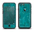 The Teal Swirly Vector Love Hearts Apple iPhone 6/6s LifeProof Fre Case Skin Set