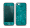 The Teal Swirly Vector Love Hearts Skin Set for the iPhone 5-5s Skech Glow Case