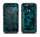 The Teal Vector Camo Apple iPhone 6/6s LifeProof Fre Case Skin Set
