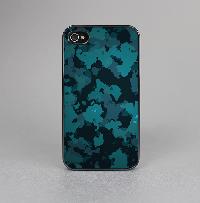 The Teal Vector Camo Skin-Sert for the Apple iPhone 4-4s Skin-Sert Case