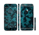 The Teal Vector Camo Sectioned Skin Series for the Apple iPhone 6s Plus