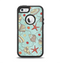 The Teal Vintage Seashell Pattern Apple iPhone 5-5s Otterbox Defender Case Skin Set
