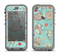The Teal Vintage Seashell Pattern Apple iPhone 5c LifeProof Nuud Case Skin Set