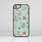 The Teal Vintage Seashell Pattern Skin-Sert Case for the Apple iPhone 5-5s