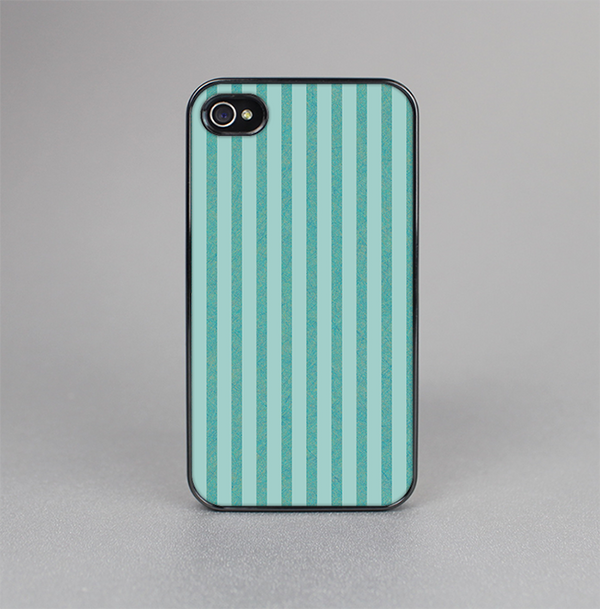 The Teal Vintage Stripe Pattern v7 Skin-Sert for the Apple iPhone 4-4s Skin-Sert Case