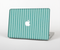 The Teal Vintage Stripe Pattern v7 Skin Set for the Apple MacBook Pro 15" with Retina Display