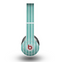 The Teal Vintage Stripe Pattern v7 Skin for the Beats by Dre Original Solo-Solo HD Headphones