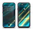 The Teal & Yellow Abstract Glowing Lines Apple iPhone 6/6s LifeProof Fre Case Skin Set
