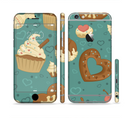 The Teal and Brown Dessert iCons Sectioned Skin Series for the Apple iPhone 6s Plus