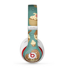 The Teal Floral Mirrored Pattern Skin for the Beats by Dre Studio (2013+ Version) Headphones