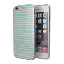 The Teal and Coral Striped Patttern iPhone 6/6s or 6/6s Plus 2-Piece Hybrid INK-Fuzed Case