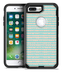 The Teal and Coral Striped Patttern - iPhone 7 Plus/8 Plus OtterBox Case & Skin Kits
