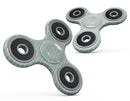 The Teal and Coral Striped Patttern Full-Body Fidget Spinner Skin-Kit