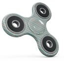 The Teal and Coral Striped Patttern Full-Body Fidget Spinner Skin-Kit