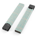 The Teal and Coral Striped Patttern - Premium Decal Protective Skin-Wrap Sticker compatible with the Juul Labs vaping device