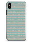 The Teal and Coral Striped Patttern - iPhone X Clipit Case