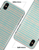 The Teal and Coral Striped Patttern - iPhone X Clipit Case