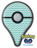 The Teal and White Chevron Pattern Pokémon GO Plus Vinyl Protective Decal Skin Kit