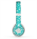 The Teal and White Floral Sprout Skin for the Beats by Dre Solo 2 Headphones