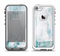 The Teal and White WaterColor Panel Apple iPhone 5-5s LifeProof Fre Case Skin Set